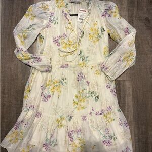 Floral Dress with Yellow and Purple women